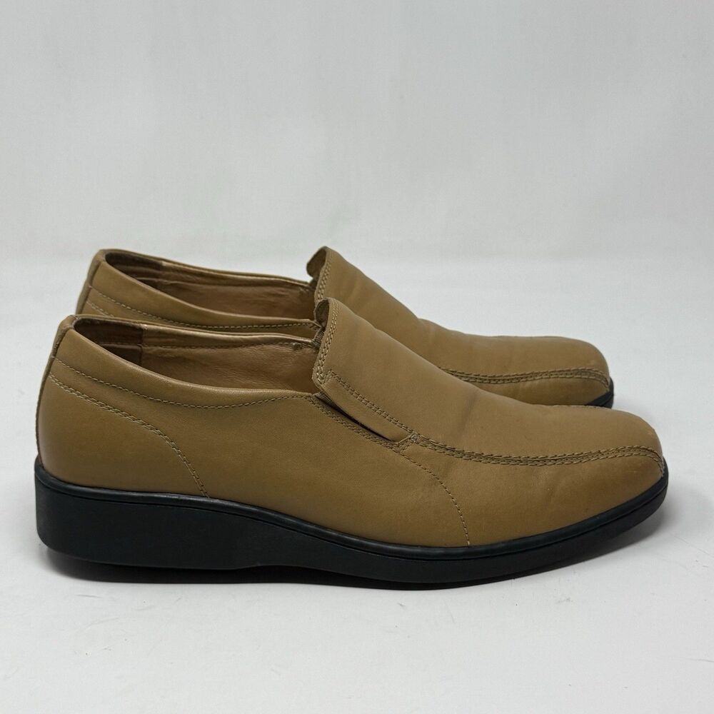 Gravity Defyer GDefy Loafers Mens 11 Tan Brown Leather Slip On Comfort Arch